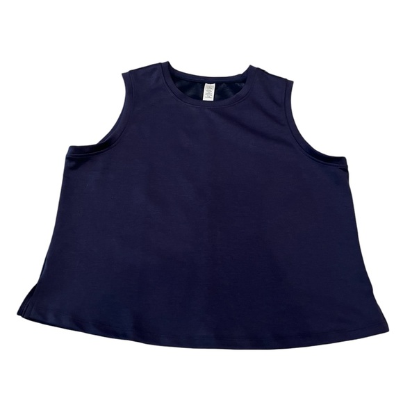 NWT Afitne Active Lifestyle Navy Sleeveless Tee Size L - Picture 2 of 6
